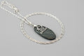 Banded Slate "I love my soldier" Necklace