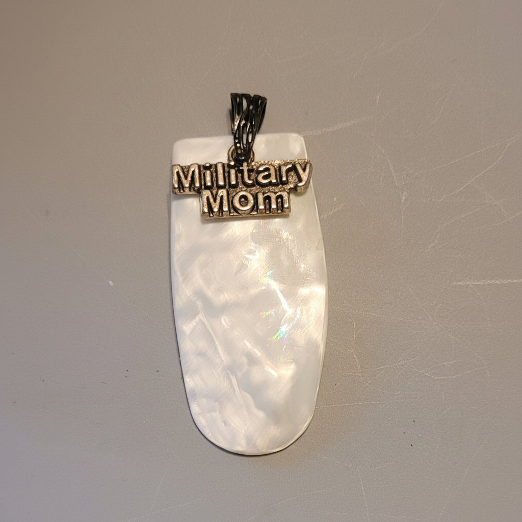 Mother of Pearl "Military Mom" Pendant